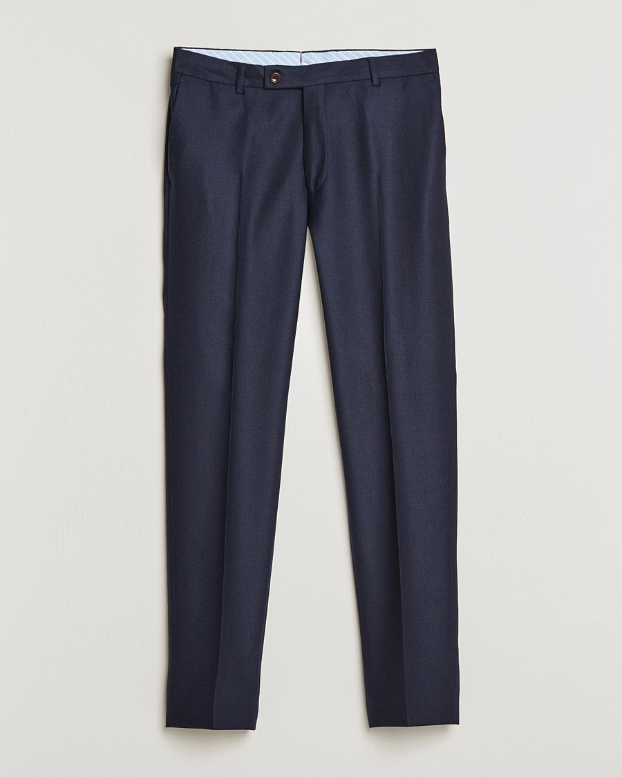 Herre | Bukser | Morris | Bobby Flannel Trousers Navy