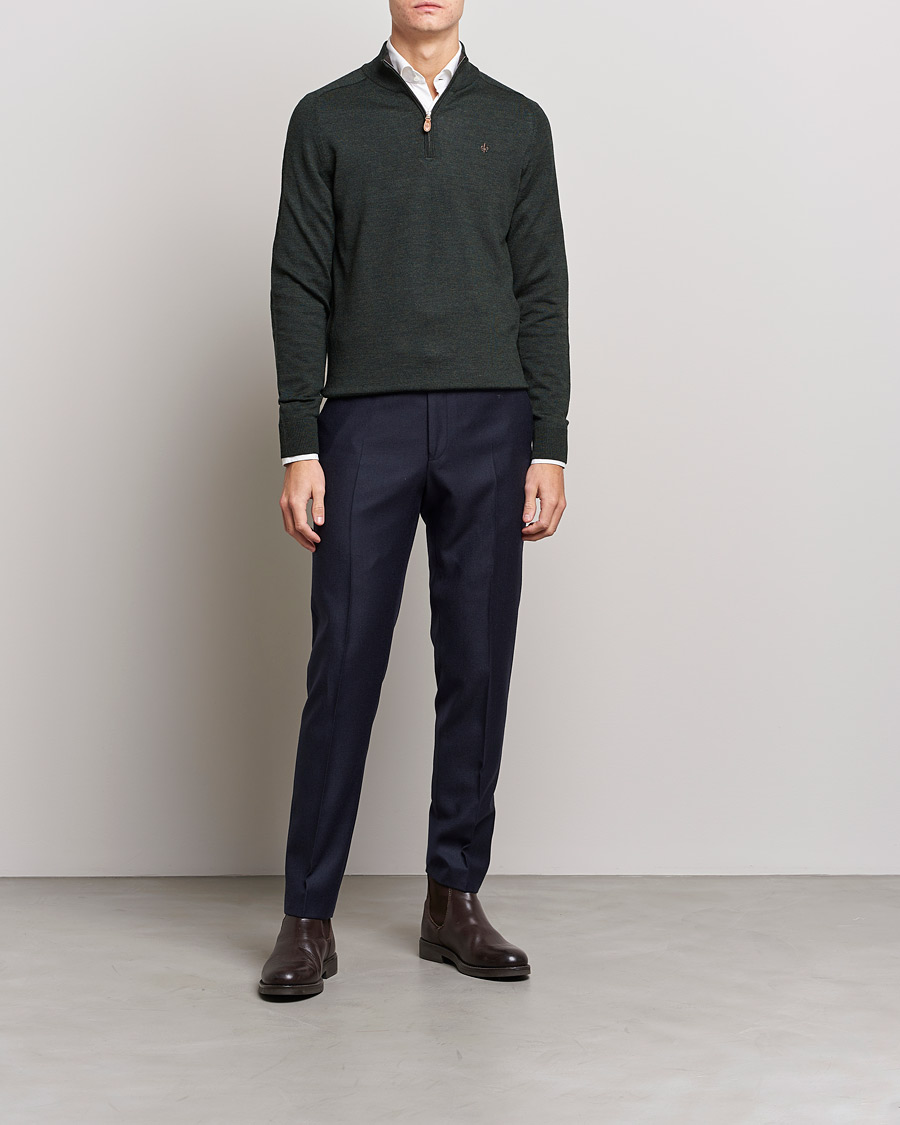 Herre | Bukser | Morris | Bobby Flannel Trousers Navy