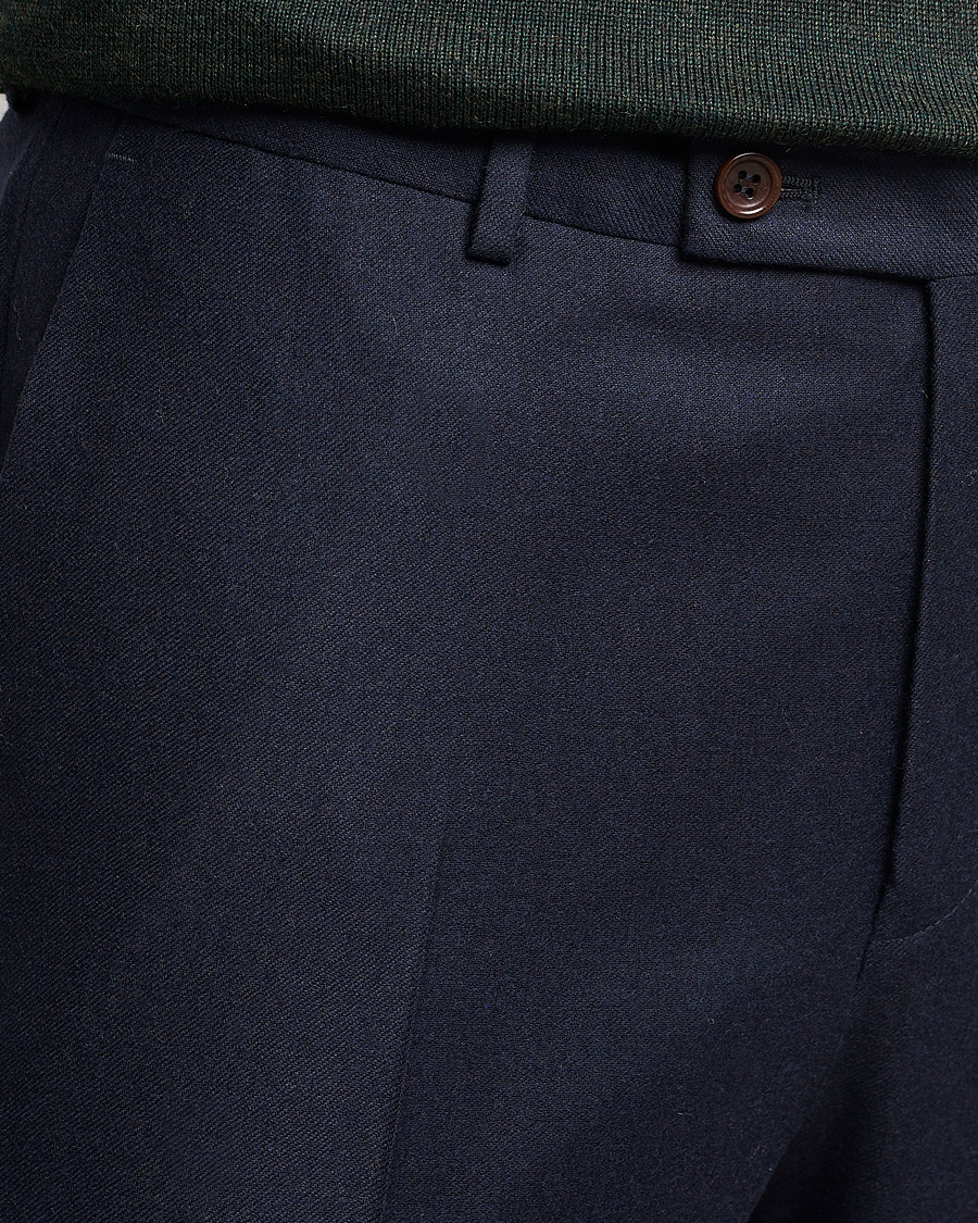 Herre | Bukser | Morris | Bobby Flannel Trousers Navy