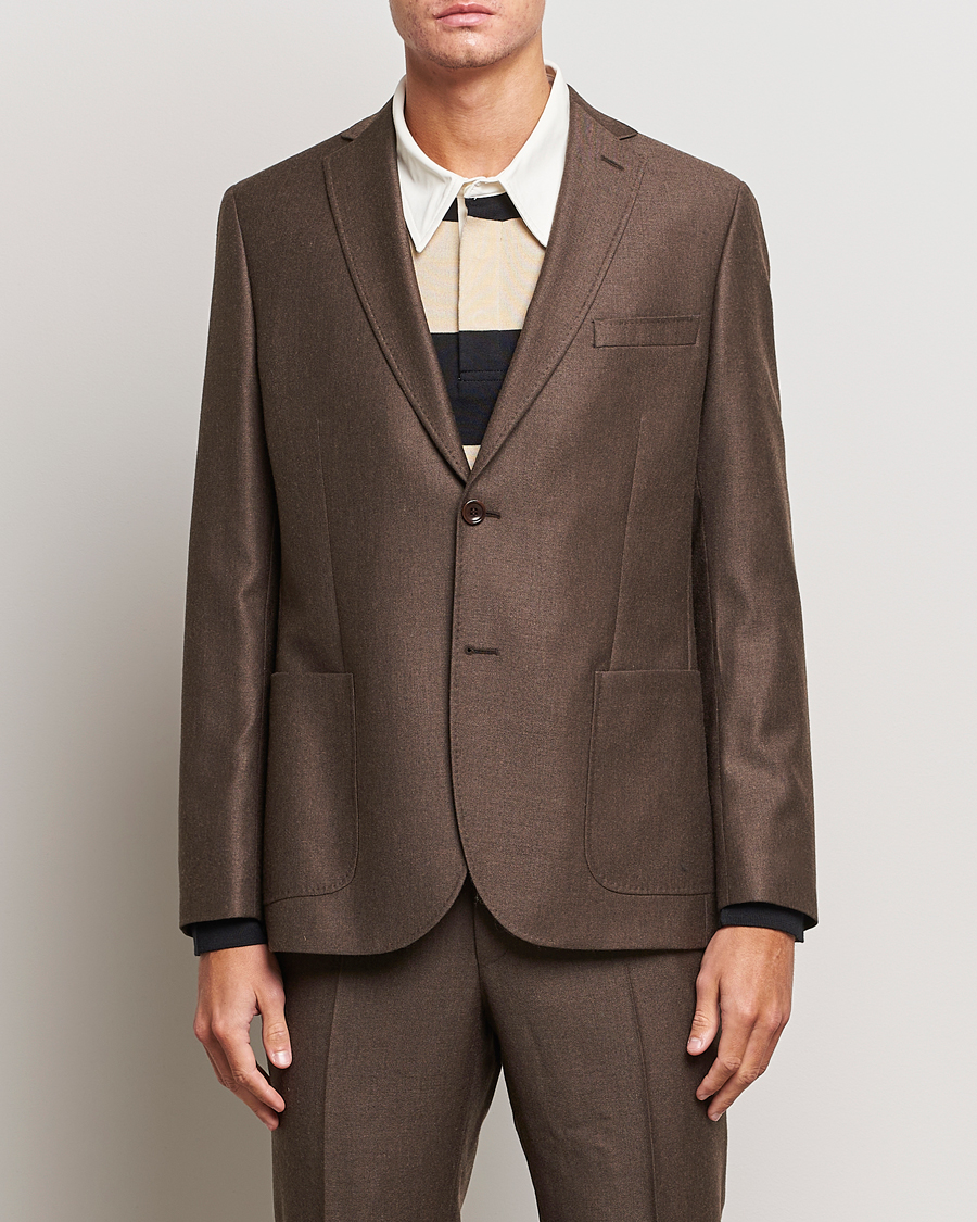 Herre | Dressjakker | Morris | Archie Flannel Blazer Brown