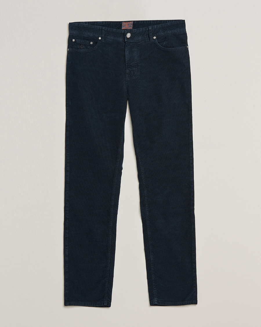 Herre | Bukser | Morris | James Corduroy 5-Pocket Pants Navy