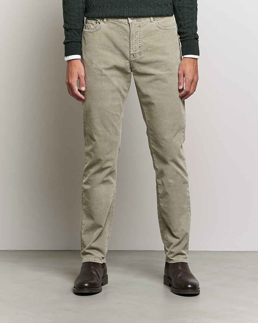 Herre | Bukser | Morris | James Corduroy 5-Pocket Pants Khaki Grey