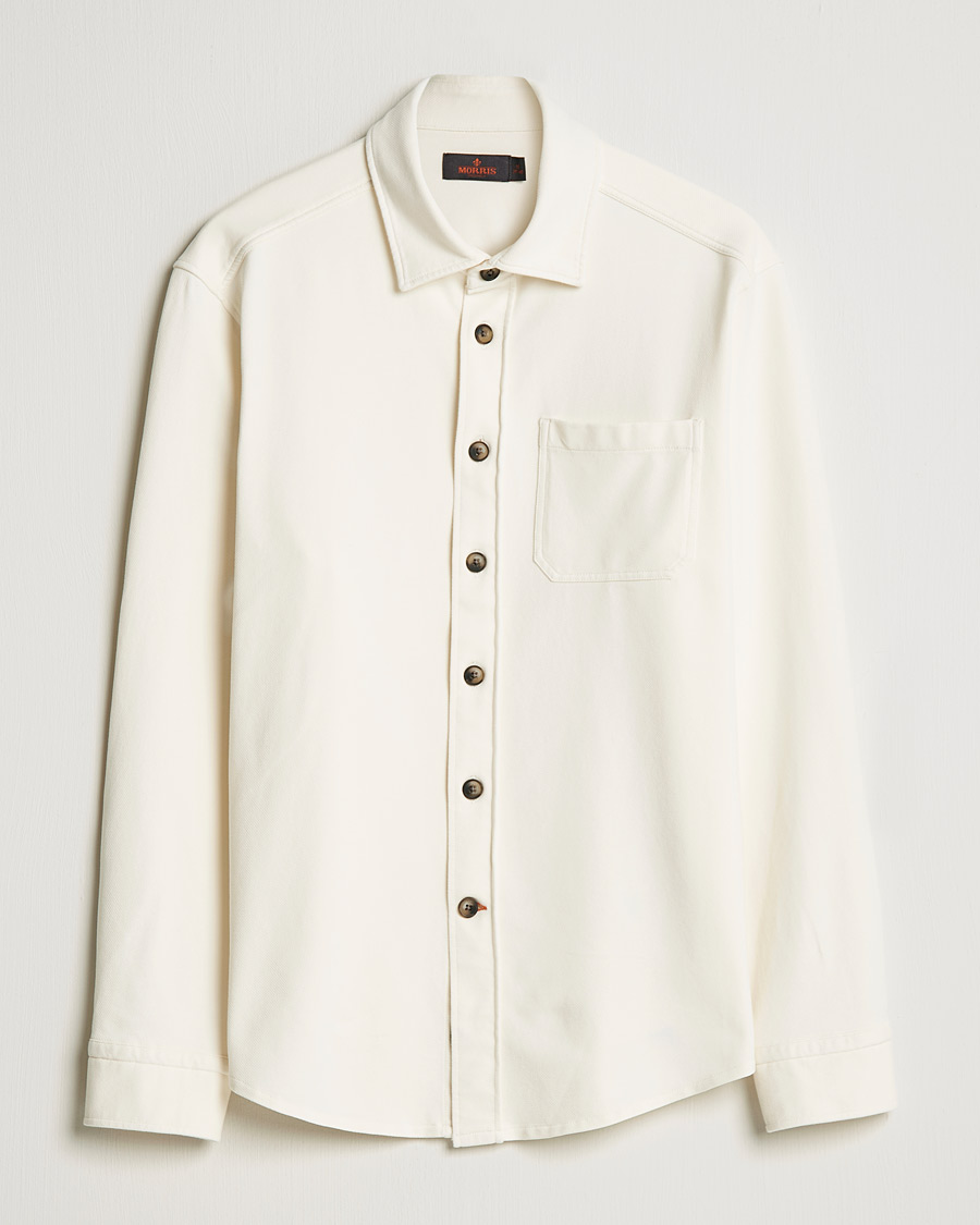 Herre | Skjortejakke | Morris | Cotton Jersey Overshirt Off White
