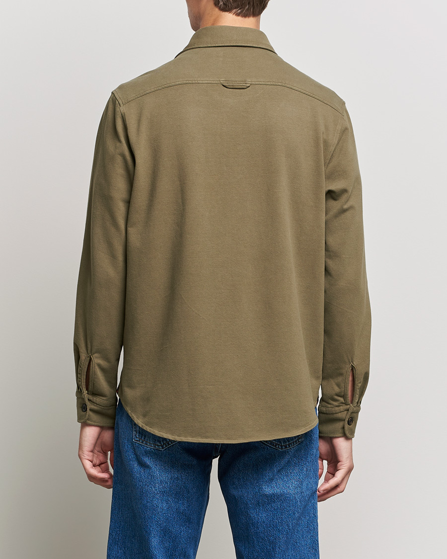 Herre | Skjorter | Morris | Cotton Jersey Overshirt Olive