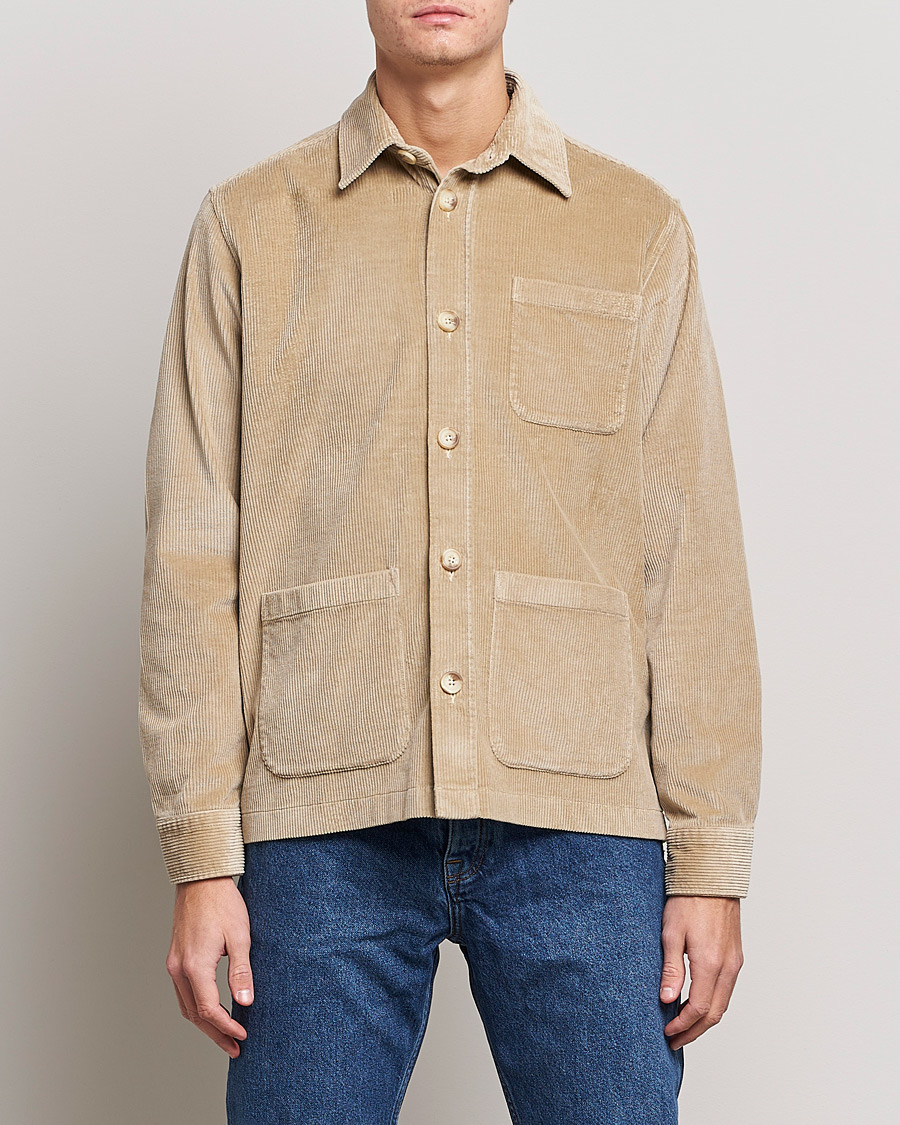 Herre | Skjorter | Morris | Heaton Corduroy Shirt Jacket Khaki