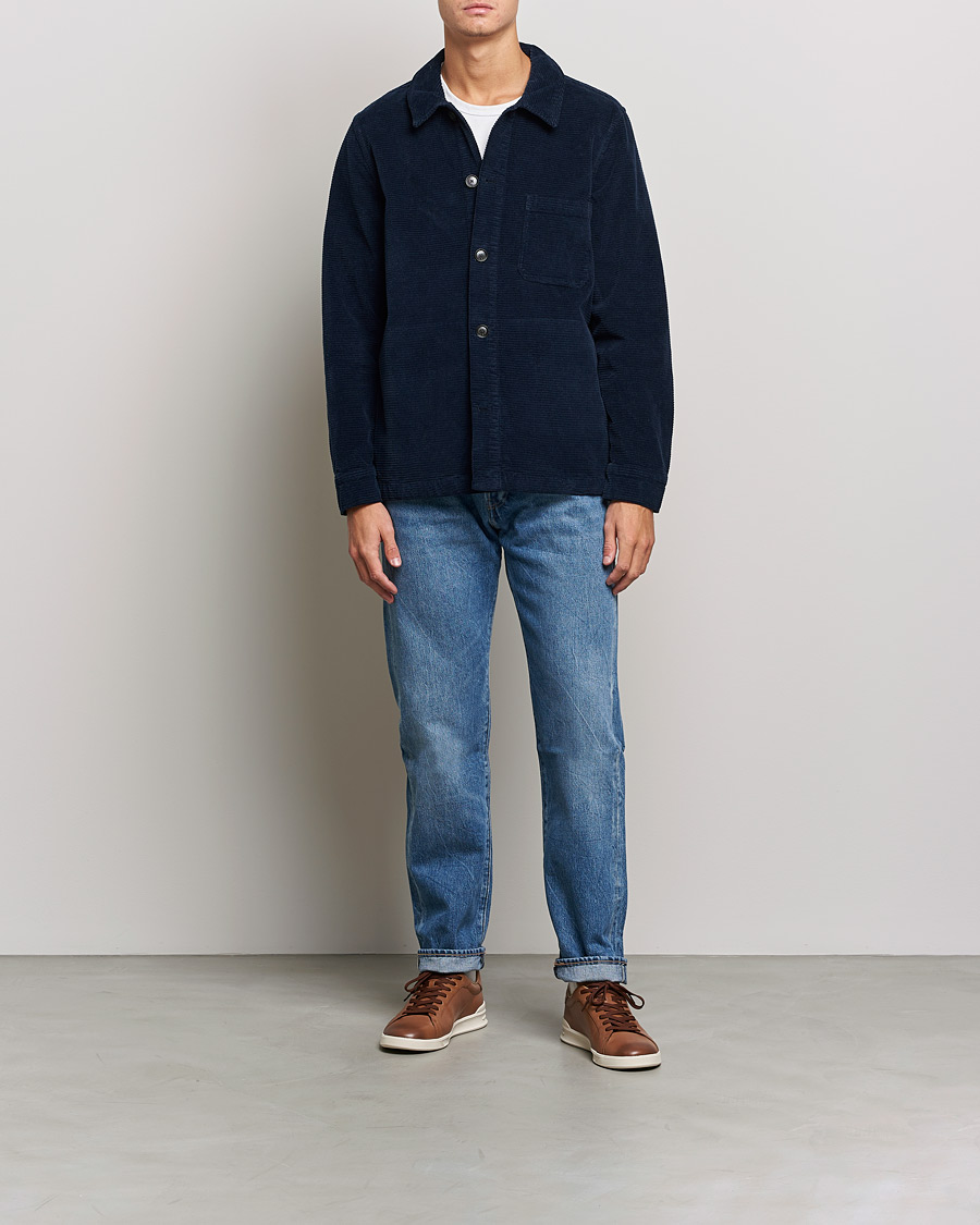 Herre | Skjortejakke | Morris | Criss Cuts Corduroy Shirt Jacket Blue