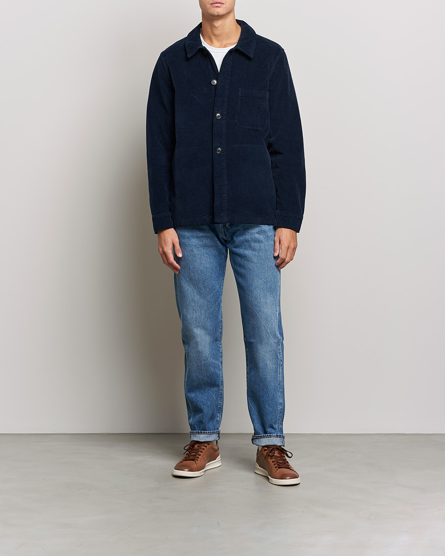 Herre | Skjorter | Morris | Criss Cuts Corduroy Shirt Jacket Blue