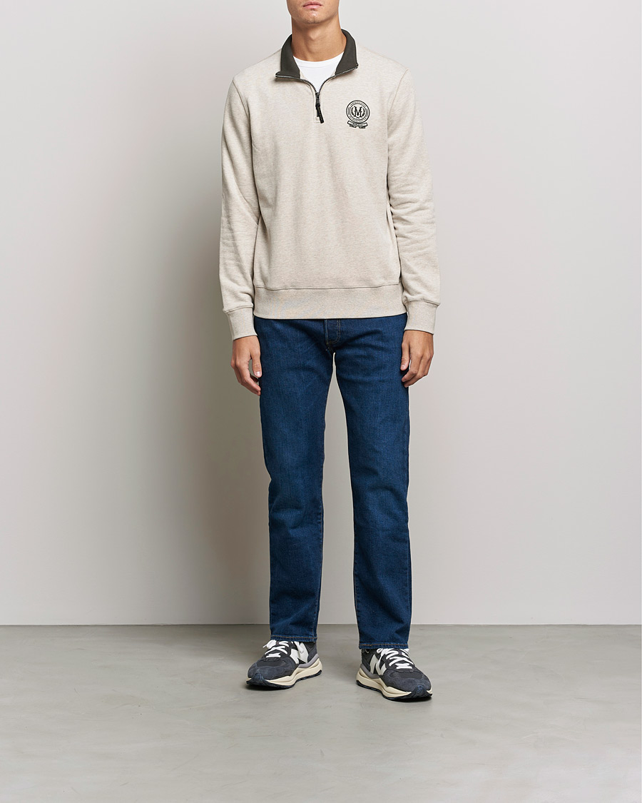 Herre | Gensere | Morris | Dante Half Zip Sweatshirt Khaki