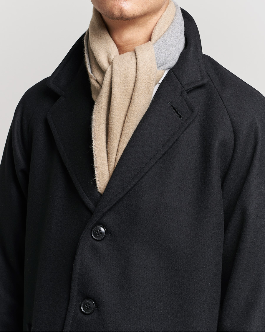 Herre | 30% salg | Morris | Double Face Wool Scarf Khaki/Grey