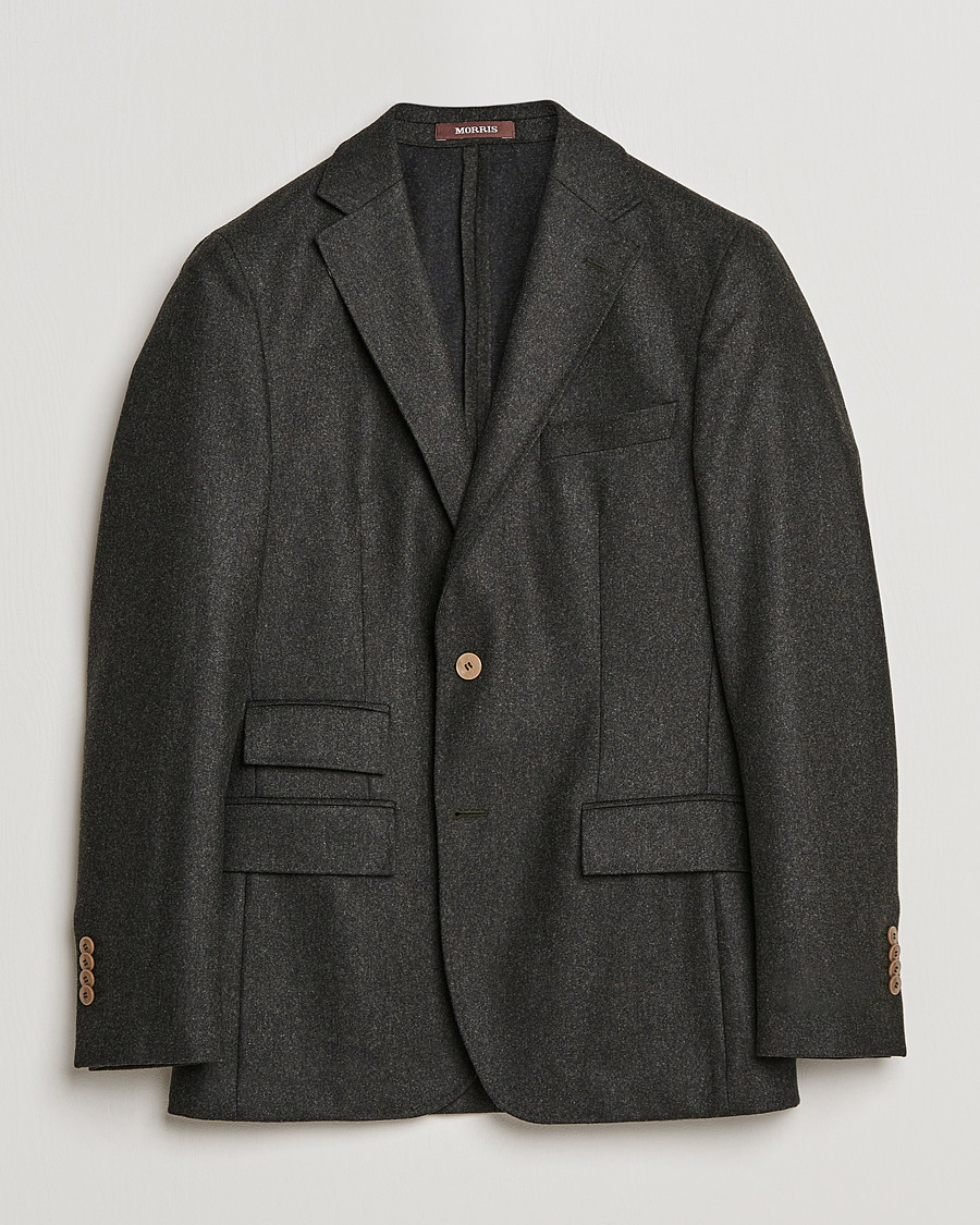 Herre | Dressjakker | Morris Heritage | Keith Flannel Suit Blazer Green