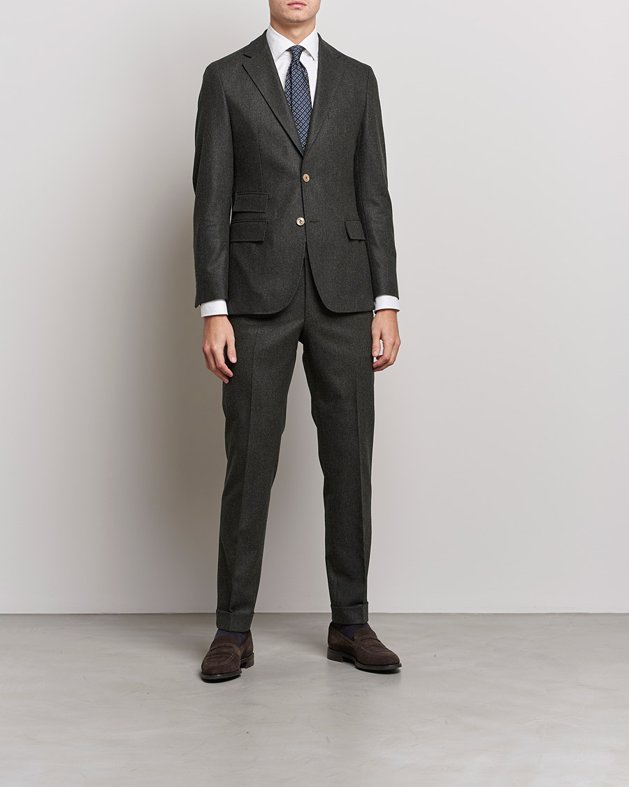 Herre |  | Morris Heritage | Keith Flannel Suit Blazer Green