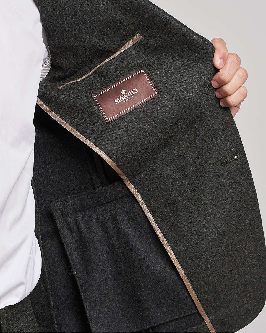 Herre | Dressjakker | Morris Heritage | Keith Flannel Suit Blazer Green