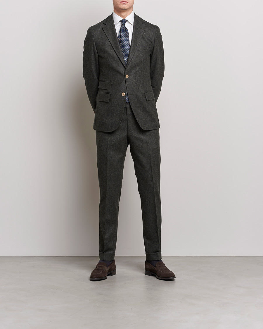 Herre |  | Morris Heritage | Jack Flannel Suit Trousers Green