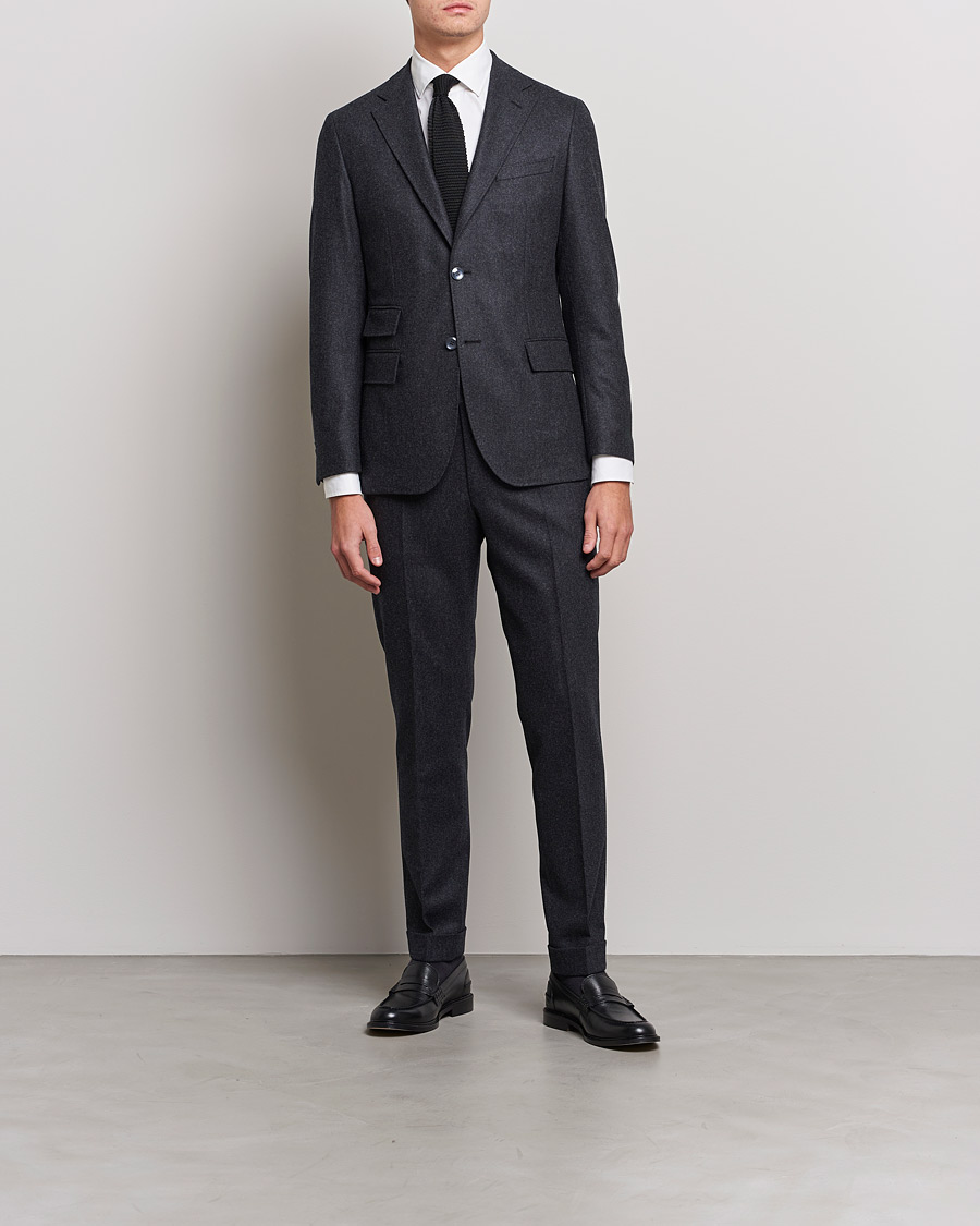 Herre | Bukser | Morris Heritage | Jack Flannel Suit Trousers Grey
