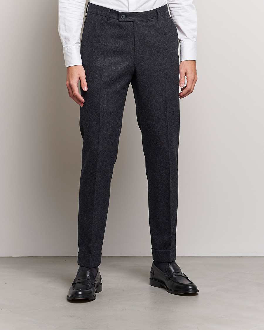 Herre | Bukser | Morris Heritage | Jack Flannel Suit Trousers Grey