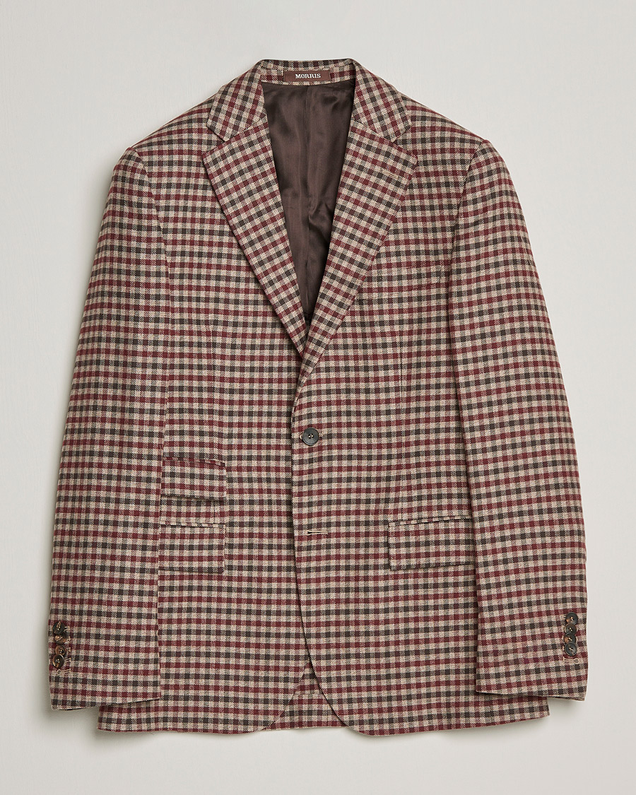 Herre | Dressjakker | Morris Heritage | Keith Tartan Cotton/Cashmere Blazer Brown