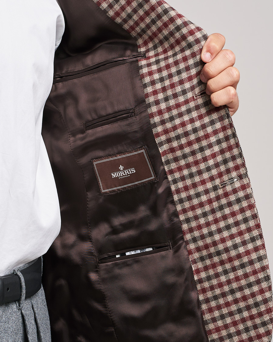 Herre | Dressjakker | Morris Heritage | Keith Tartan Cotton/Cashmere Blazer Brown