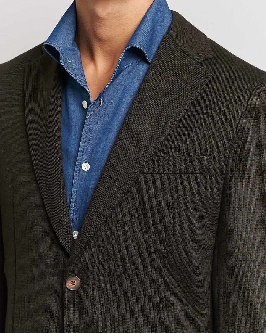 Herre | Dressjakker | Morris Heritage | Mike Wool Jersey Blazer Brown