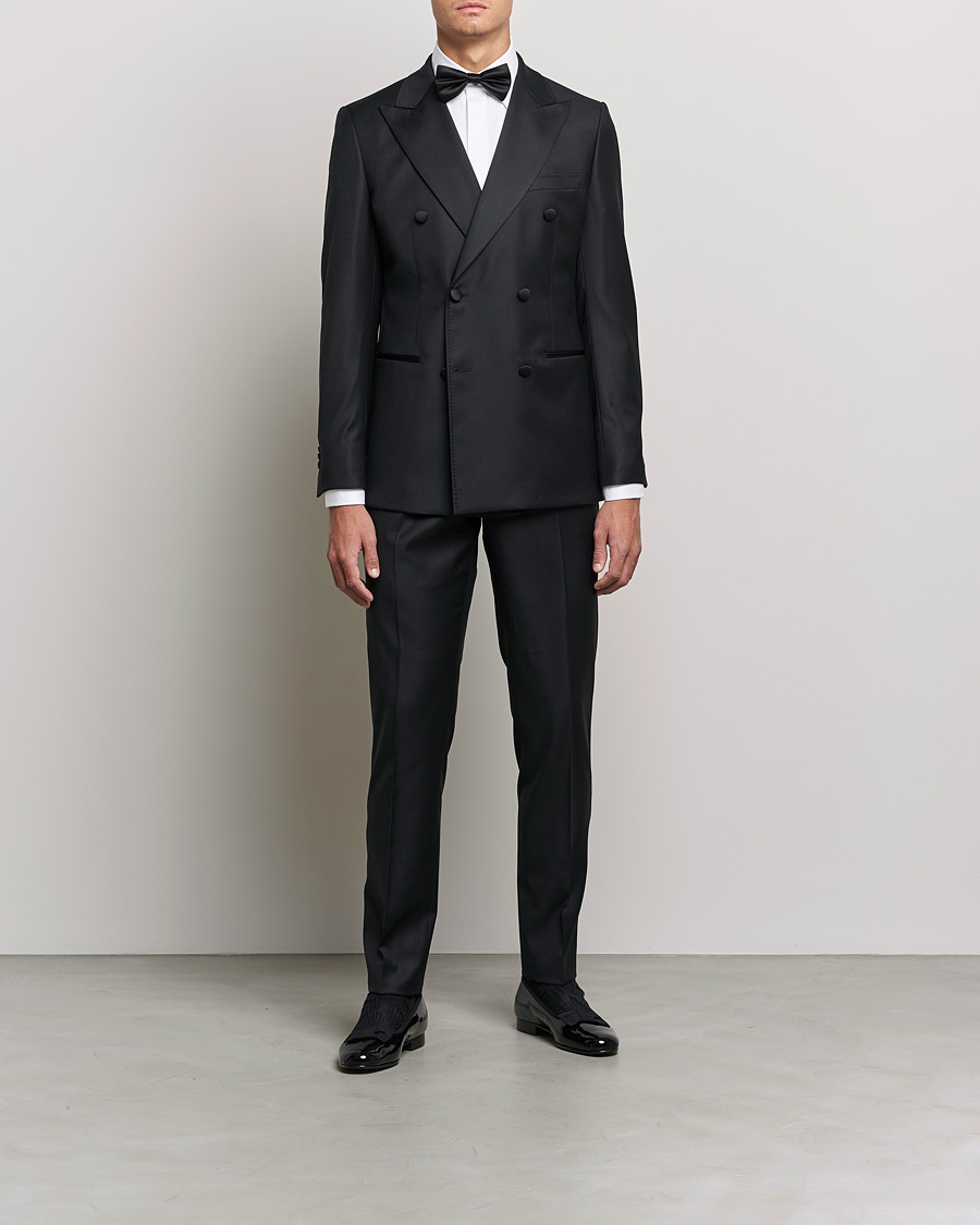 Herre | Dressjakker | Morris Heritage | Double Breasted Tuxedo Blazer Black