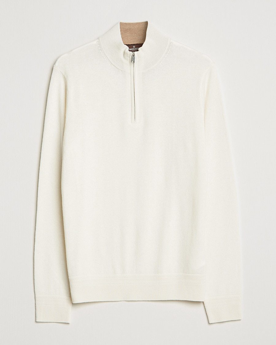 Herre | Gensere | Morris Heritage | Dalton Wool/Cashmere Half Zip Off White