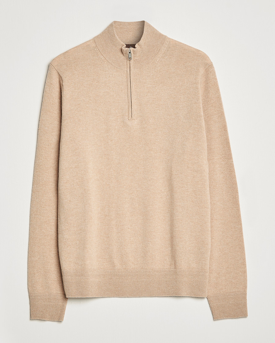 Herre | Gensere | Morris Heritage | Dalton Wool/Cashmere Half Zip Camel