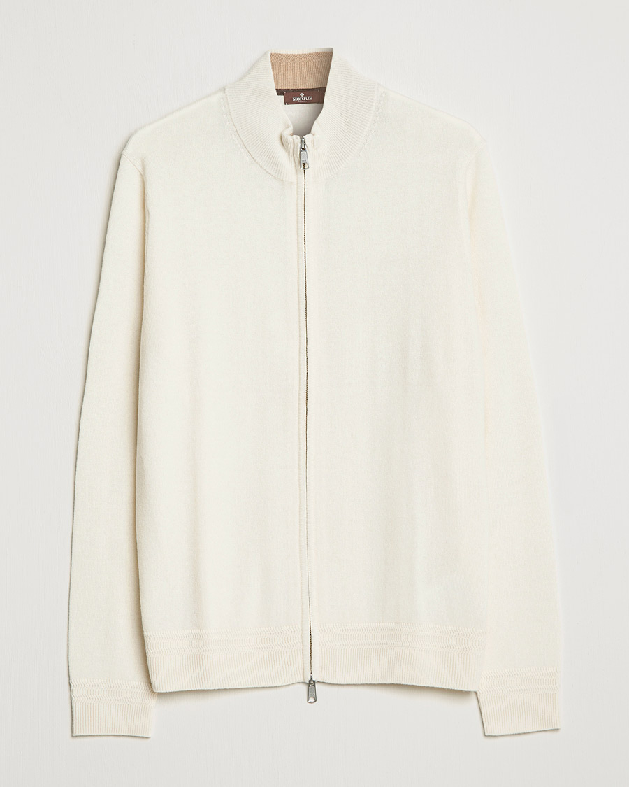Herre | Gensere | Morris Heritage | Dalton Wool/Cashmere Full Zip Off White