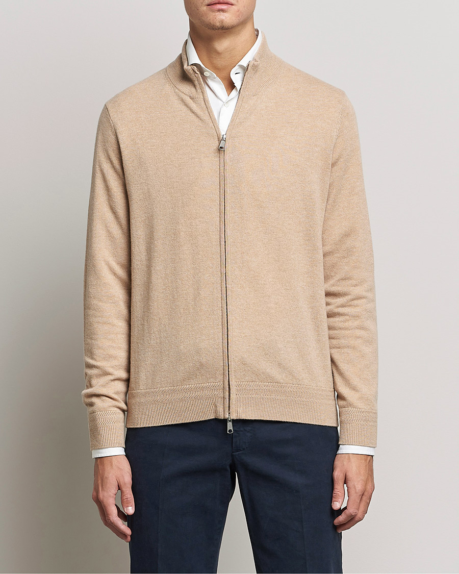 Herre | Gensere | Morris Heritage | Dalton Wool/Cashmere Full Zip Camel
