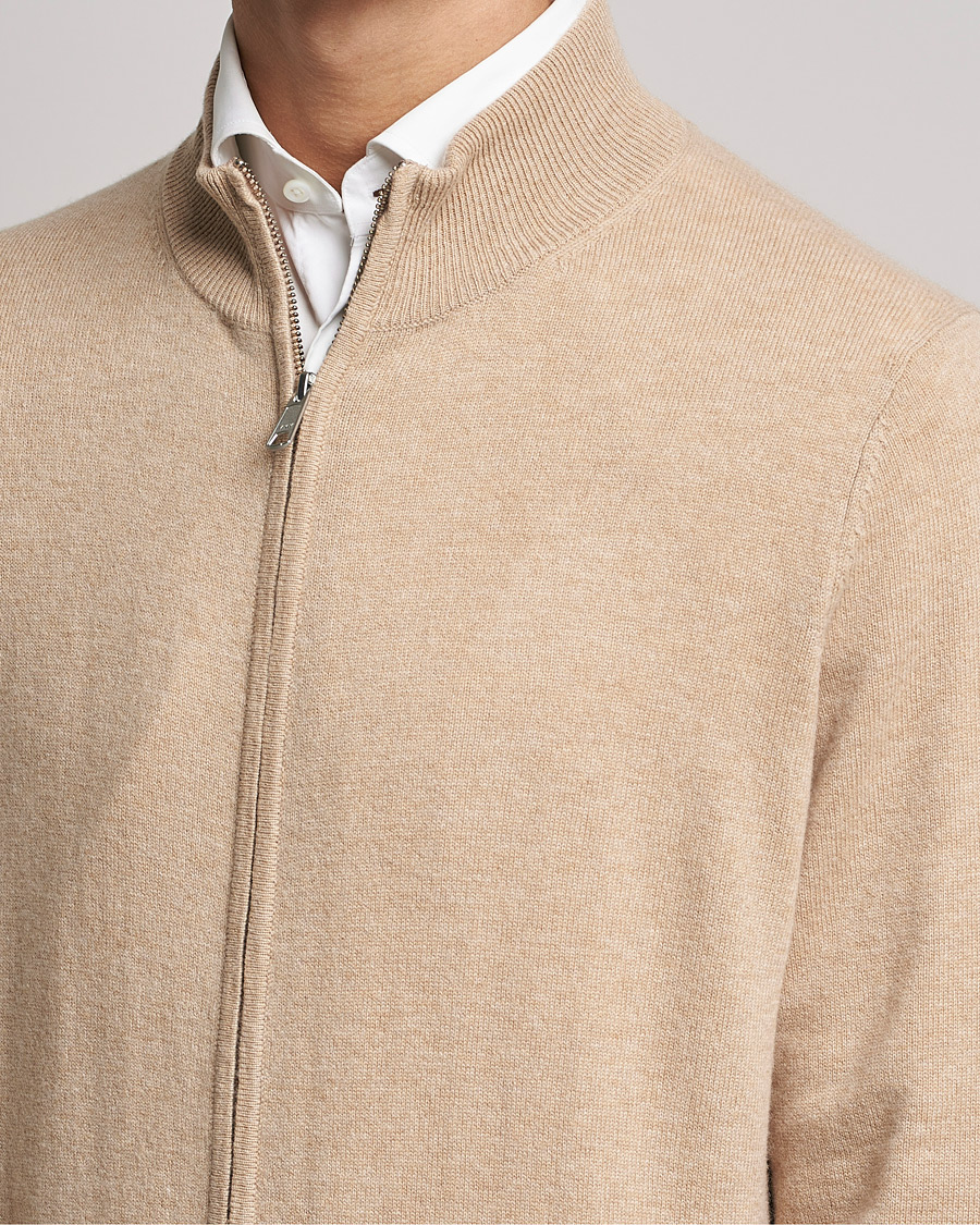 Herre | Gensere | Morris Heritage | Dalton Wool/Cashmere Full Zip Camel