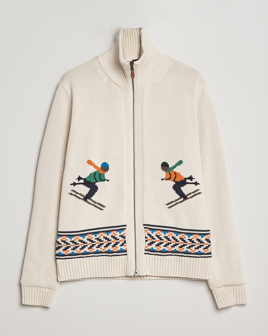 Herre | Gensere | Morris | Clyde Full Zip Cardigan Off White