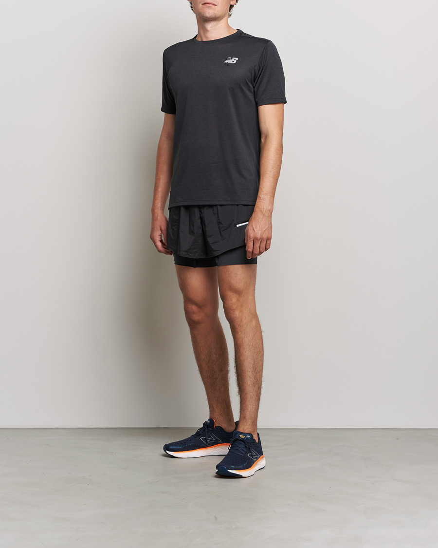 Herre |  | New Balance Running | Impact Run Short Sleeve T-Shirt Black