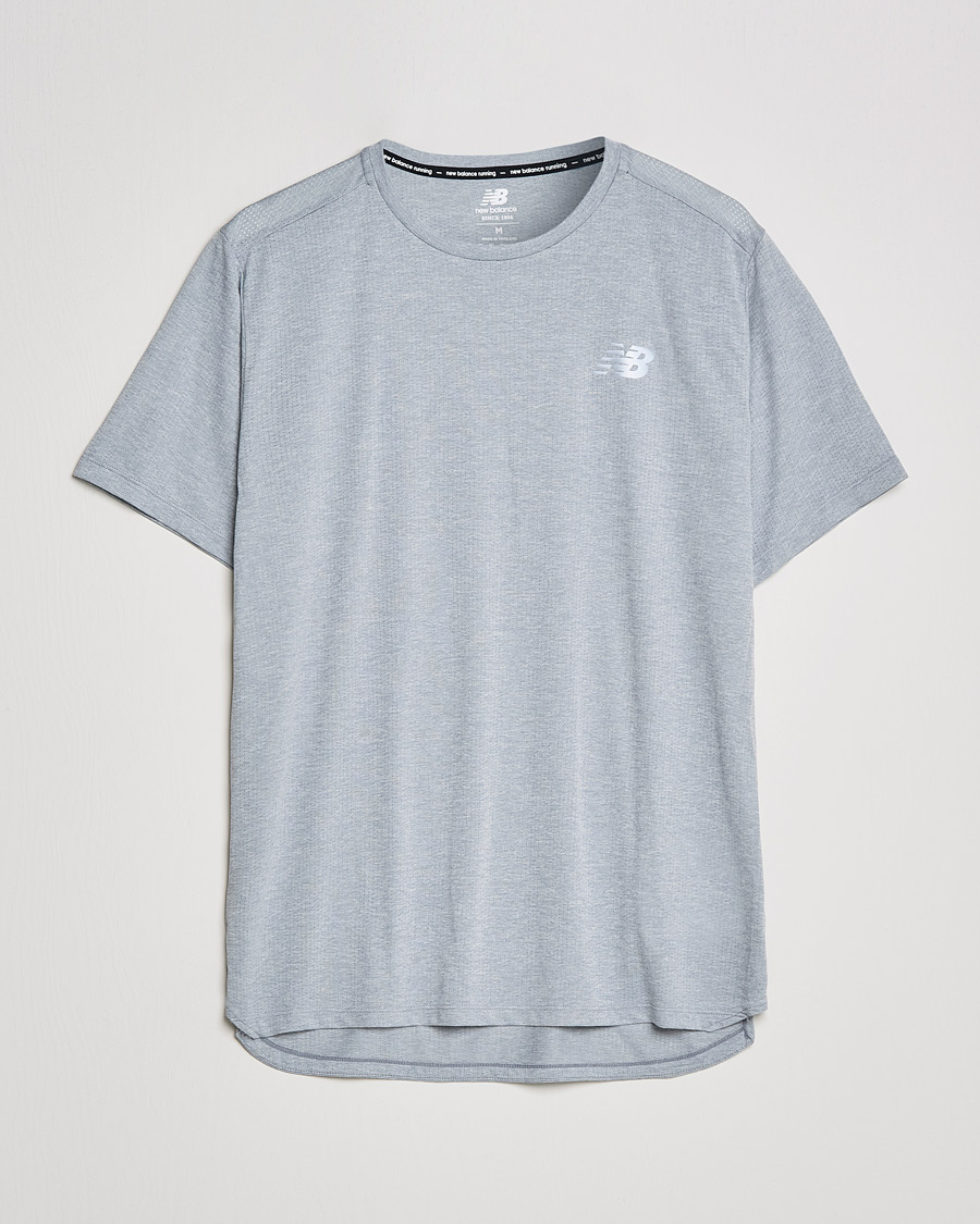 Herre | T-Shirts | New Balance Running | Impact Run Short Sleeve T-Shirt Athletic Grey