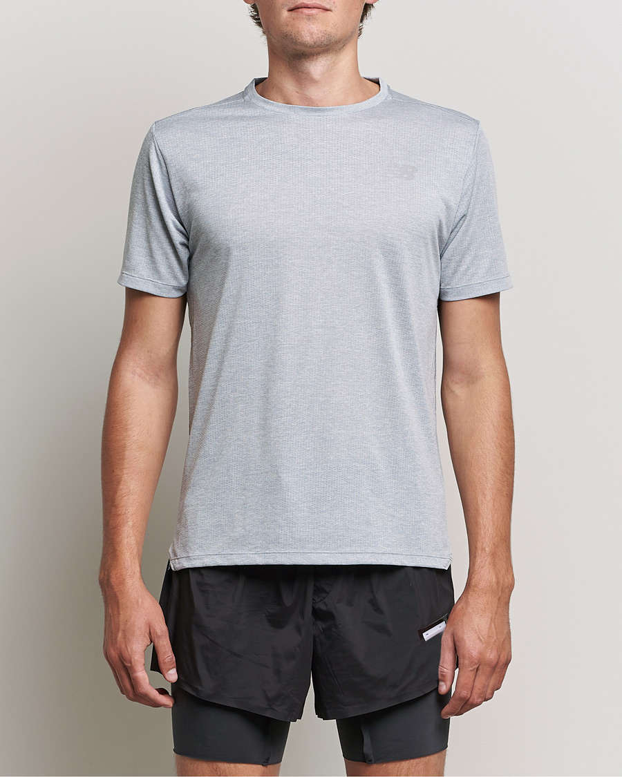Herre | T-Shirts | New Balance Running | Impact Run Short Sleeve T-Shirt Athletic Grey