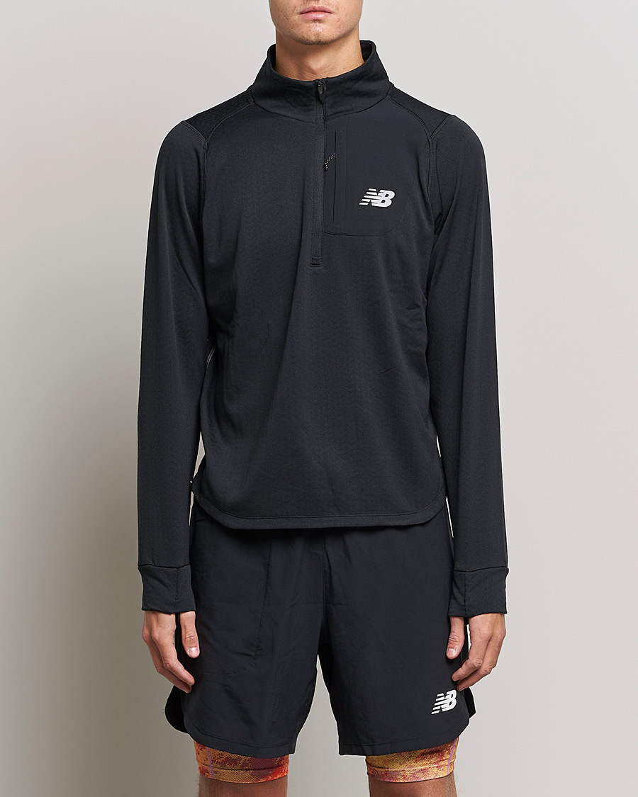 New Balance Cold New Balance Running Heat Grid Half Zip Black hos CareOfCarl.no