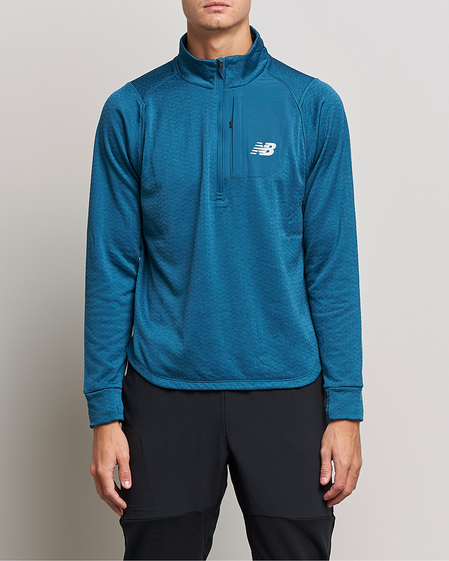 Herre | Gensere | New Balance Running | Heat Grid Half Zip Dark Moonstone