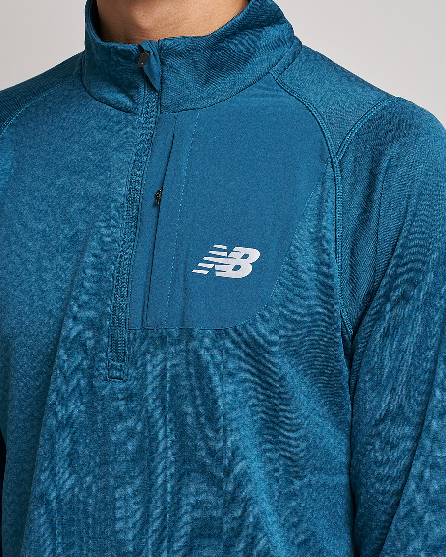Herre | Gensere | New Balance Running | Heat Grid Half Zip Dark Moonstone