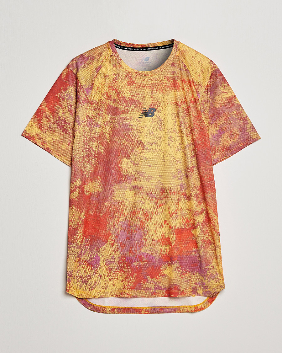Herre | T-Shirts | New Balance Running | All-Terrain Printed Short Sleeve Electric Purple