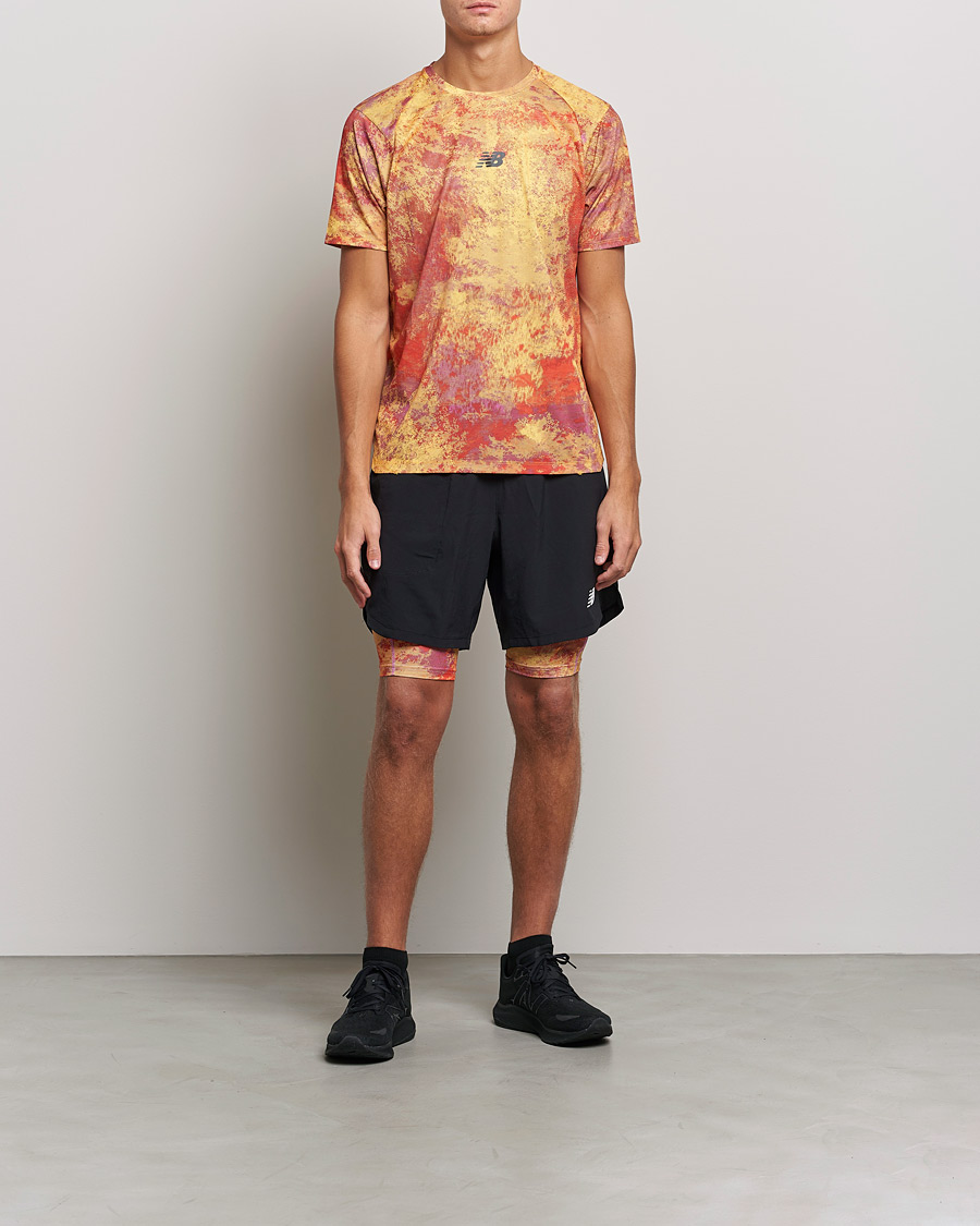 Herre | T-Shirts | New Balance Running | All-Terrain Printed Short Sleeve Electric Purple