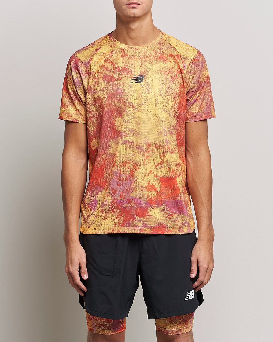 Herre | T-Shirts | New Balance Running | All-Terrain Printed Short Sleeve Electric Purple