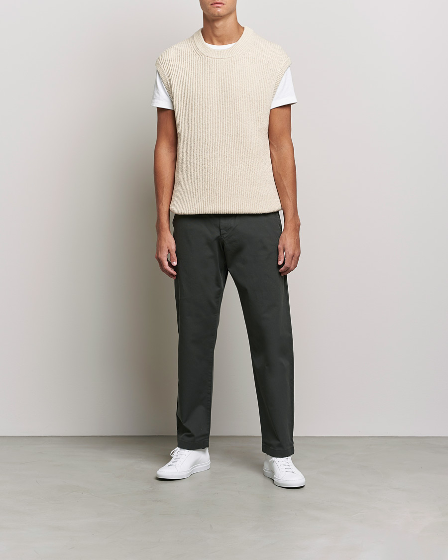 Herre | Bukser | NN07 | Alex Straight Fit Cotton Chinos Dark Army