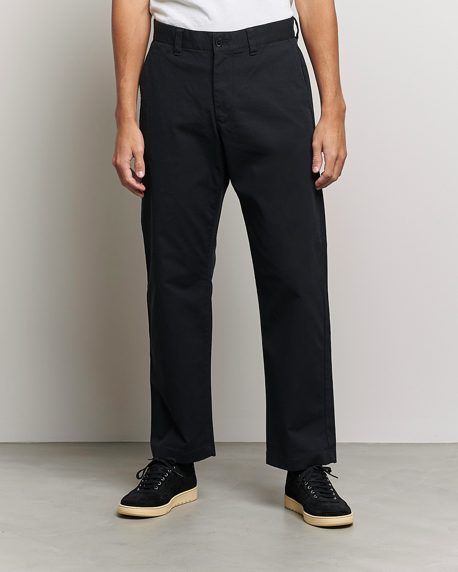 Herre | | NN07 | Alex Straight Fit Cotton Chinos Black