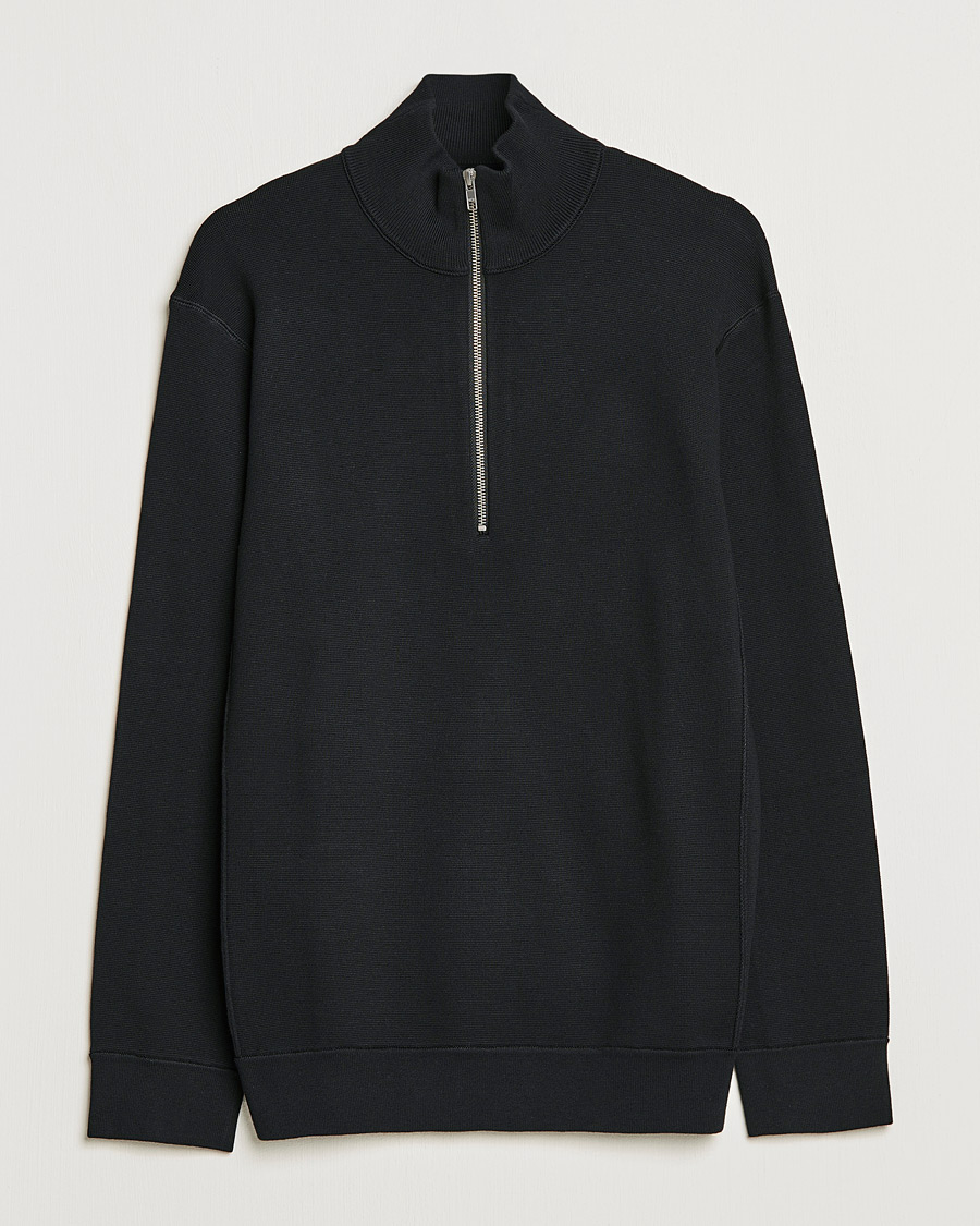 Herre | Gensere | NN07 | Luis Knitted Half-Zip Sweater Black