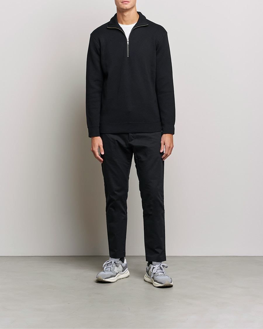 Herre | Gensere | NN07 | Luis Knitted Half-Zip Sweater Black