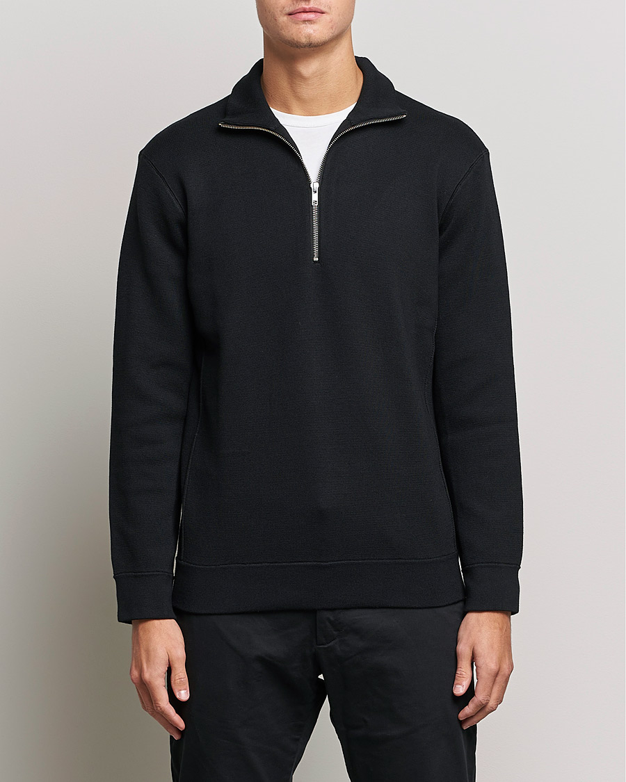 Herre | NN07 | NN07 | Luis Knitted Half-Zip Sweater Black
