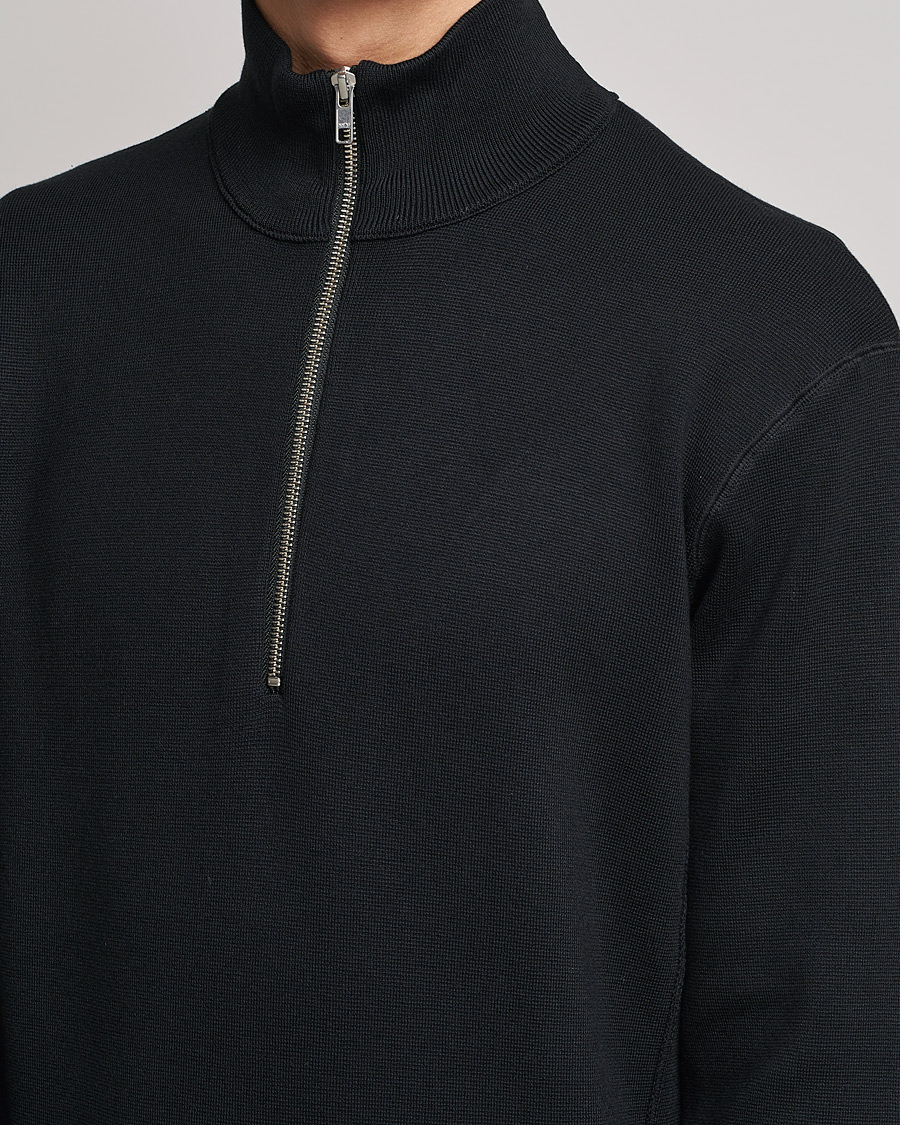Herre | Gensere | NN07 | Luis Knitted Half-Zip Sweater Black