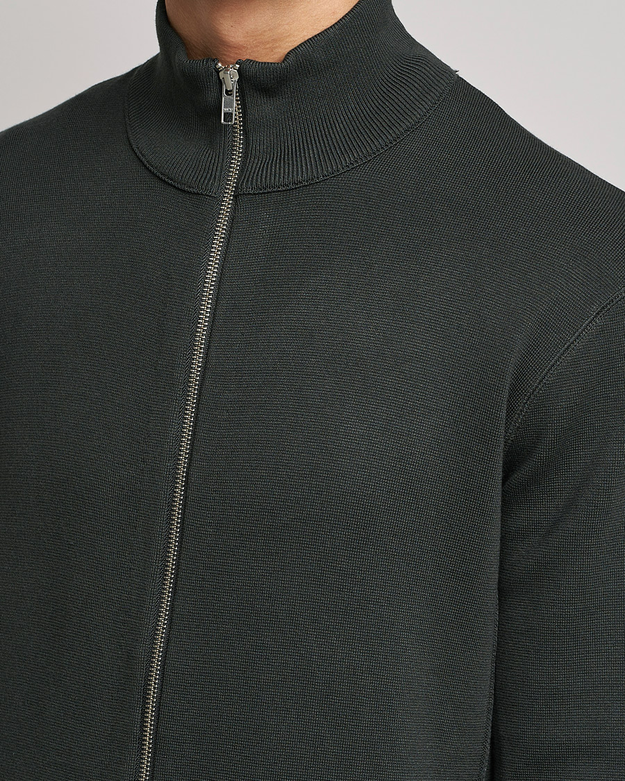 Herre | Gensere | NN07 | Luis Knitted Full-Zip Sweater Dark Army