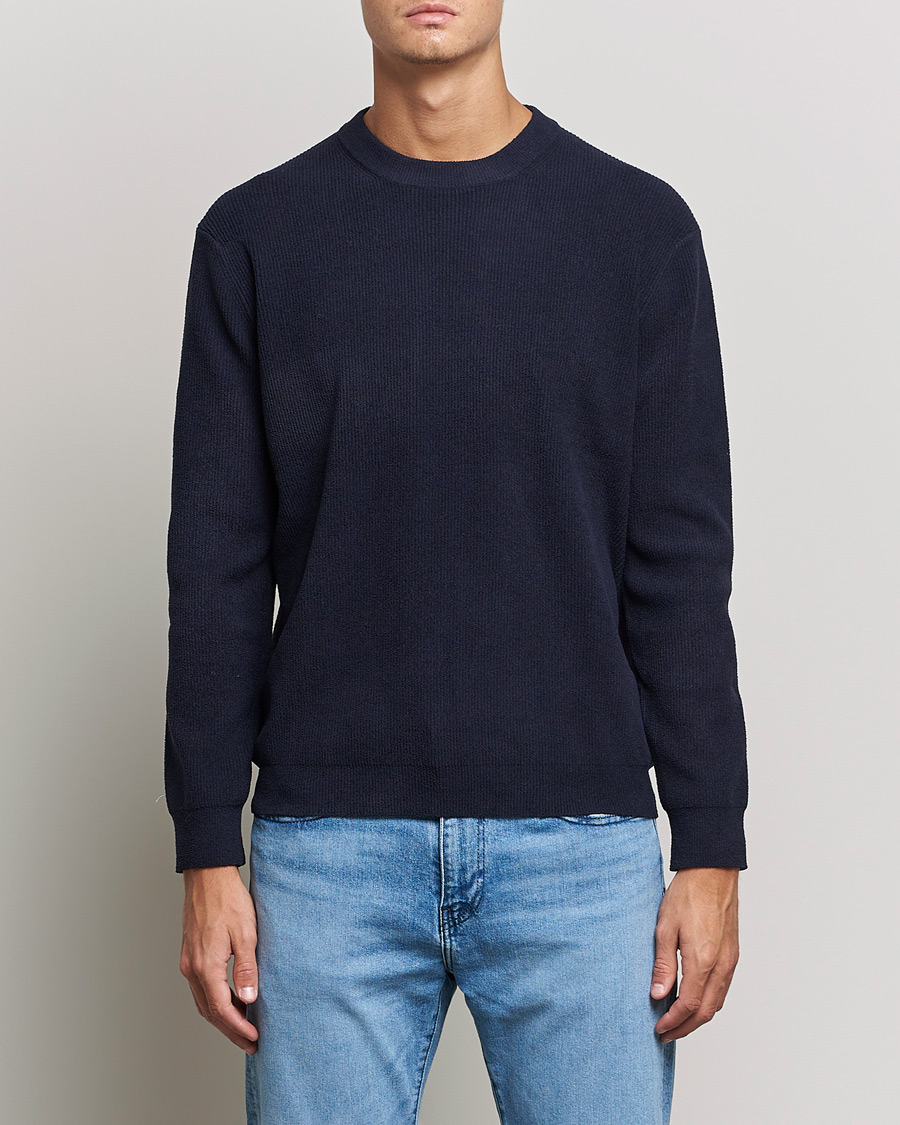 Herre | Gensere | NN07 | Danny Ribbed Knitted Sweater Navy