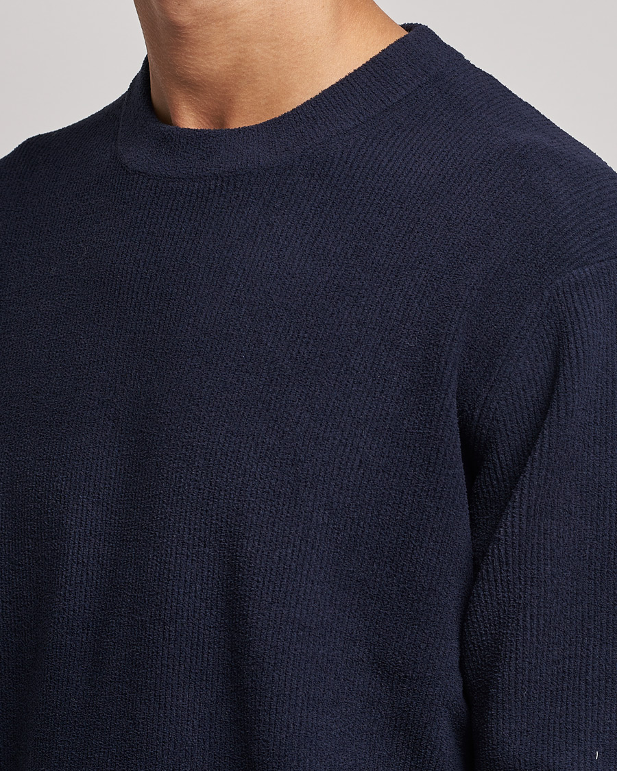 Herre | Gensere | NN07 | Danny Ribbed Knitted Sweater Navy