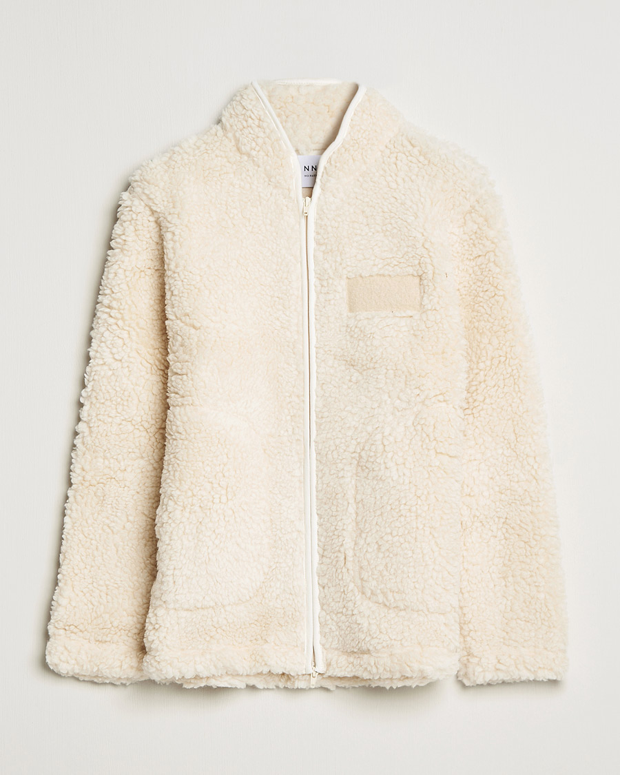 Herre | Gensere | NN07 | Morten Fleece Full Zip Ecru
