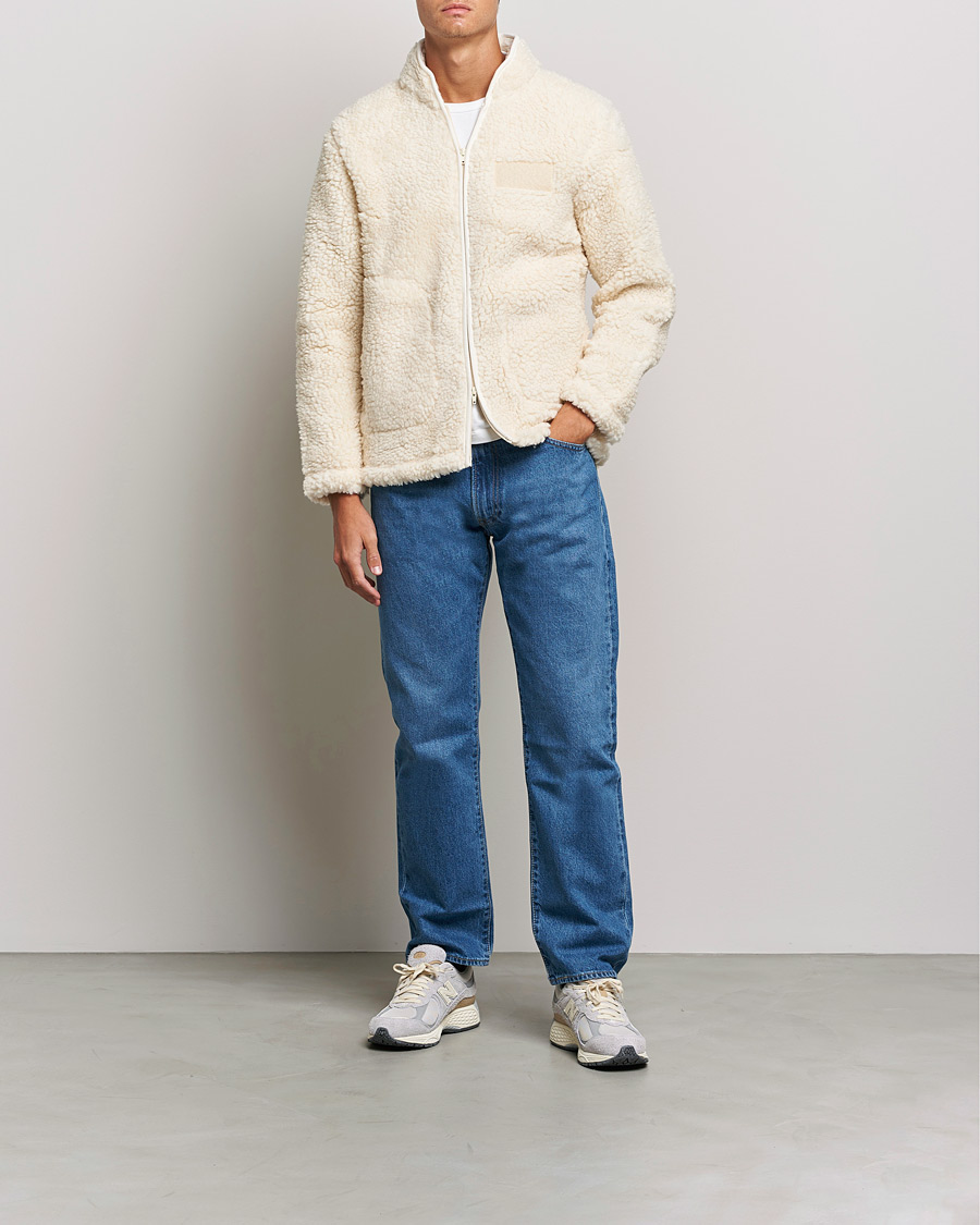 Herre | Gensere | NN07 | Morten Fleece Full Zip Ecru