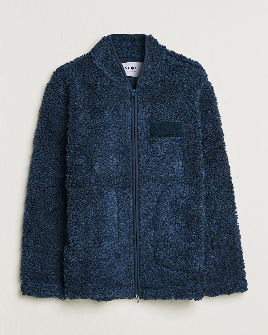 Herre | Gensere | NN07 | Morten Fleece Full Zip Sea Blue